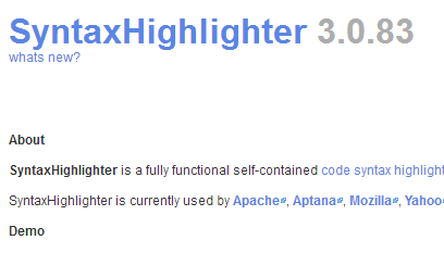 SyntaxHighlighter优秀的JavaScript代码高亮插件